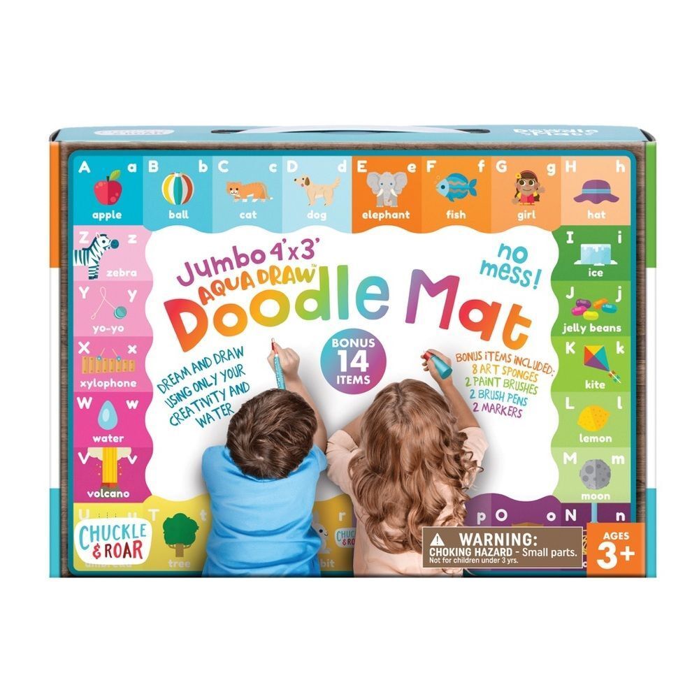 Brand New Chuckle & Roar Aqua Draw Jumbo Doodle Mat 4ft x 3ft